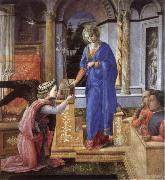 Fra Filippo Lippi The Annunciation with two kneeling donors Germany oil painting artist